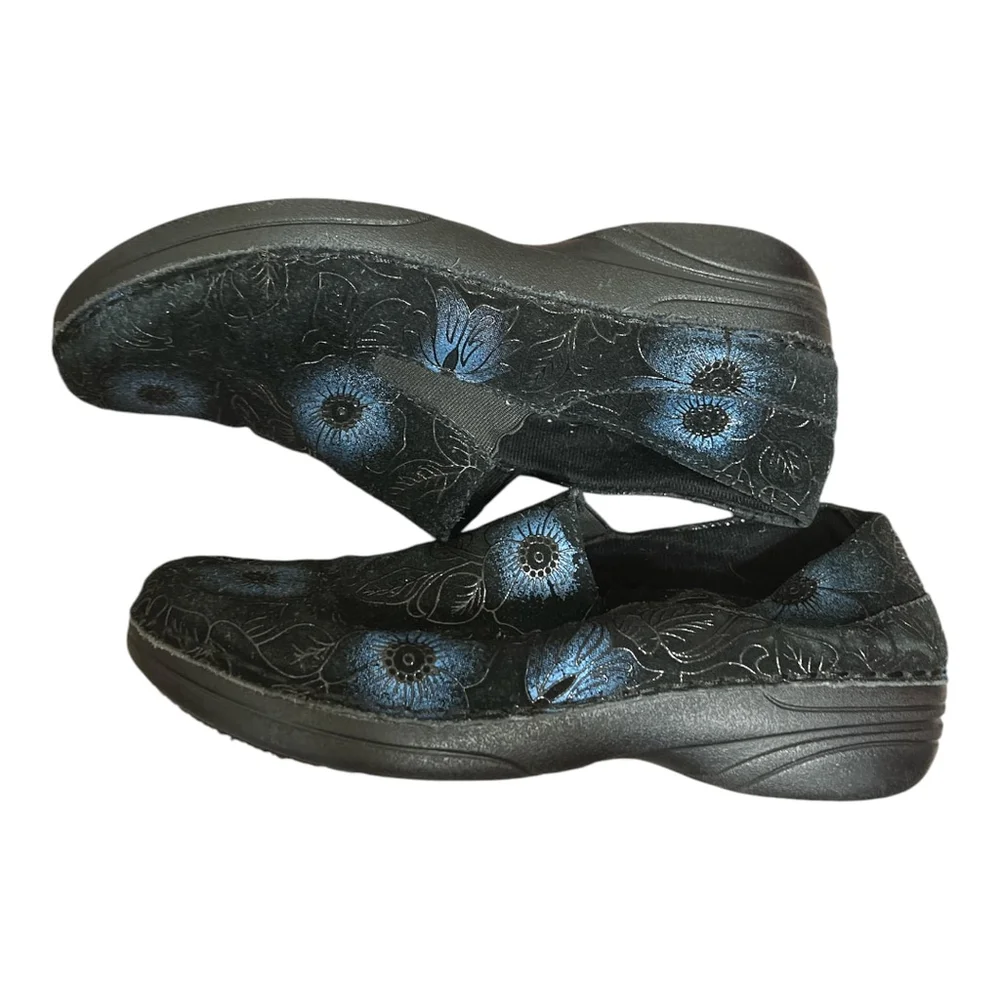 Spring Step Leather Upper Shoes Size 7 Black Blue